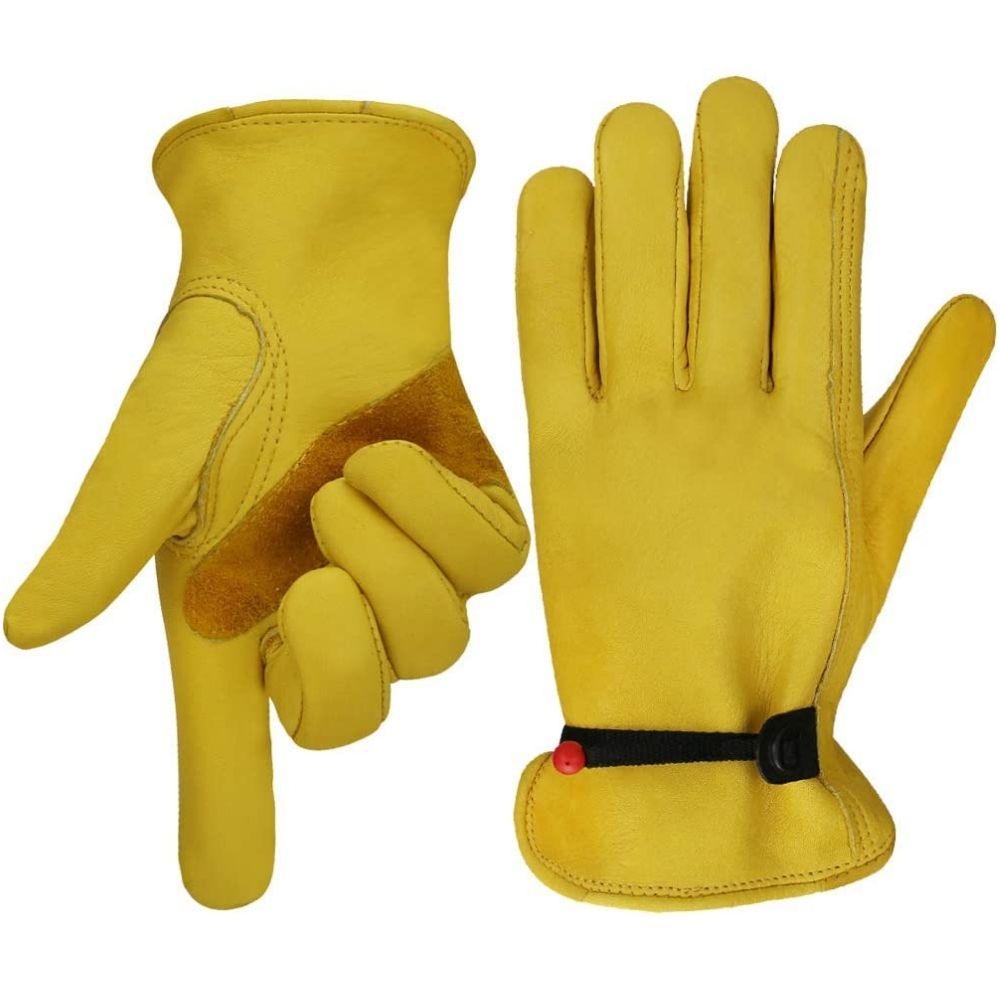 Leather cowboy gloves, detail view 1