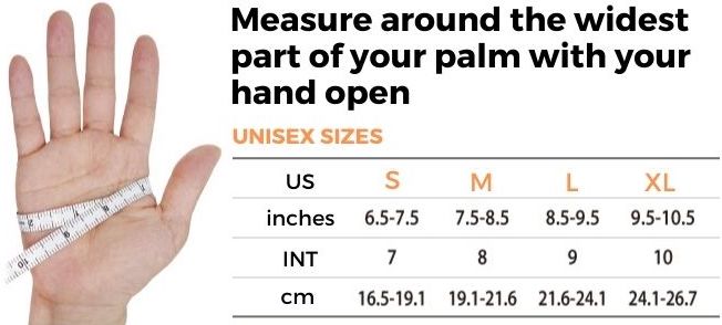 Leather Cowboy Gloves dimensions and specifications